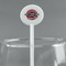 Logo & Tag Line White Plastic 5.5" Stir Stick - Round - Main