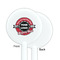 Logo & Tag Line White Plastic 5.5" Stir Stick - Single Sided - Round - Front & Back