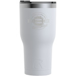 Logo & Tag Line RTIC Tumbler - White - Laser Engraved - Single-Sided (Personalized)