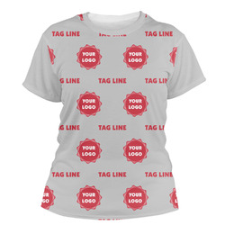 Logo & Tag Line Women's Crew T-Shirt - Medium (Personalized)