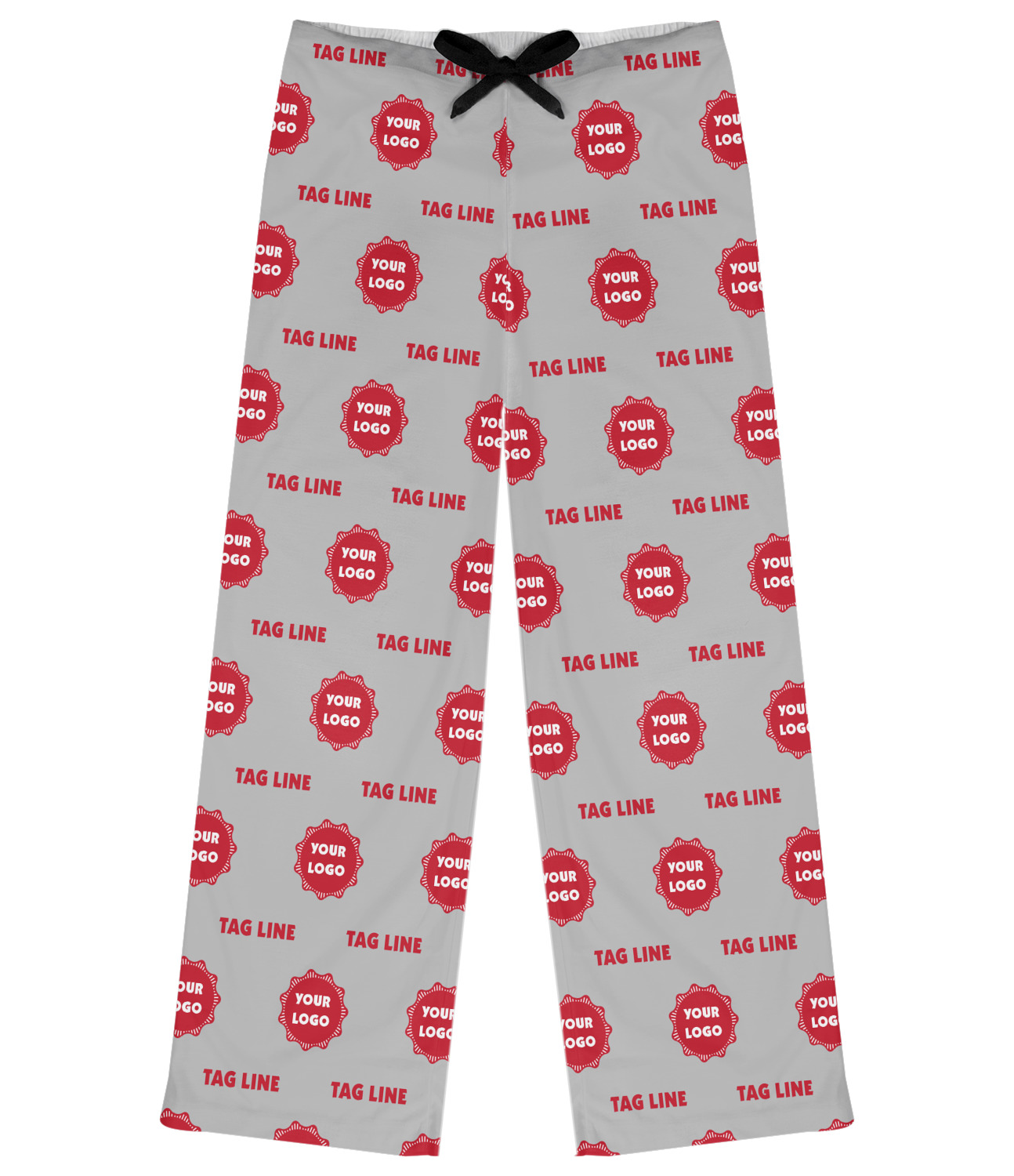 Custom Logo Tag Line Womens Pajama Pants Personalized YouCustomizeIt