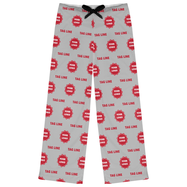Custom Logo & Tag Line Womens Pajama Pants - S (Personalized)