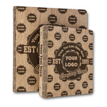 Logo & Tag Line Wood 3-Ring Binder (Personalized)