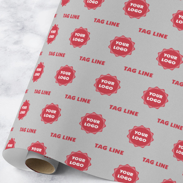 Custom Logo & Tag Line Wrapping Paper Roll - Large - Matte (Personalized)