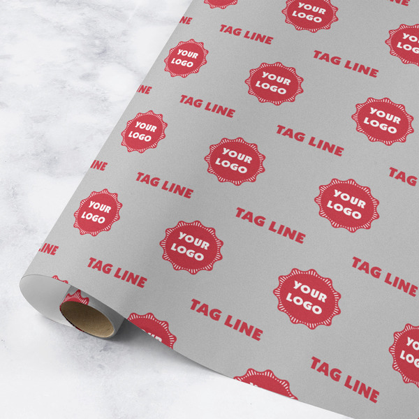 Custom Logo & Tag Line Wrapping Paper Roll - Medium - Matte (Personalized)