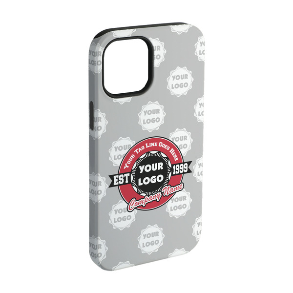 Custom Logo & Tag Line iPhone Case - Rubber Lined - iPhone 15 (Personalized)