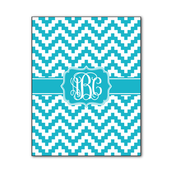 Custom Pixelated Chevron Wood Print - 11x14 (Personalized)