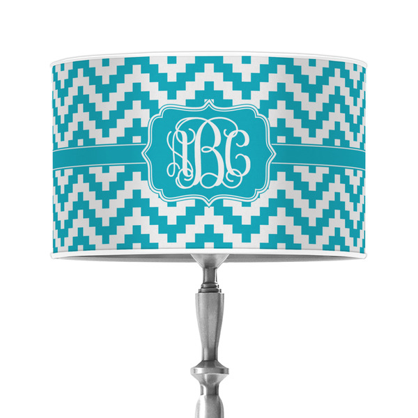 Custom Pixelated Chevron 12" Drum Lamp Shade - Poly-film (Personalized)