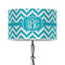 Pixelated Chevron 12" Drum Lampshade - ON STAND (Poly Film)