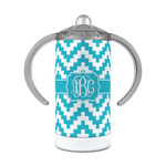 Pixelated Chevron 12 oz Stainless Steel Sippy Cup (Personalized)