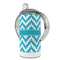 Pixelated Chevron 12 oz Stainless Steel Sippy Cups - FULL (back angle)