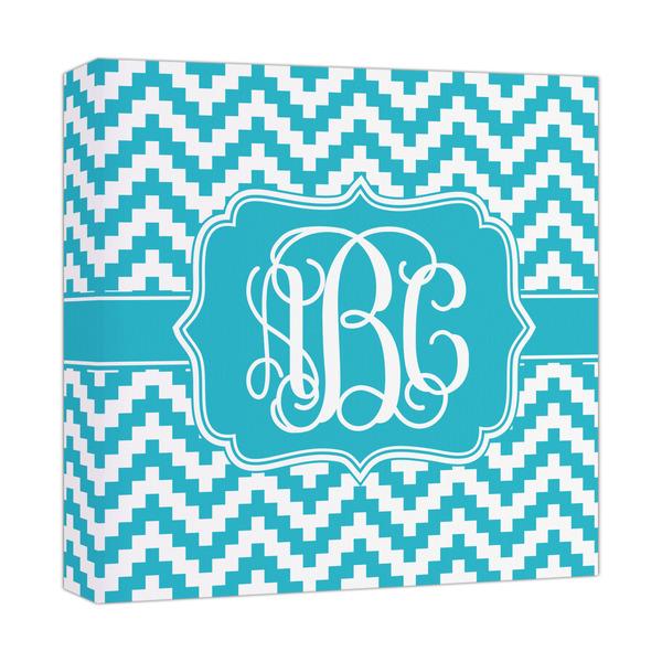 Custom Pixelated Chevron Canvas Print - 12x12 (Personalized)