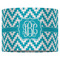 Pixelated Chevron 16" Drum Lampshade - FRONT (Fabric)