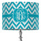 Pixelated Chevron 16" Drum Lampshade - ON STAND (Fabric)