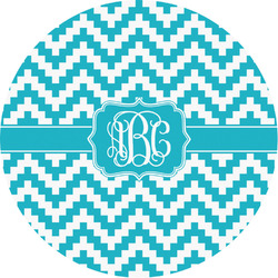 Pixelated Chevron Multipurpose Round Labels - Custom Sized (Personalized)