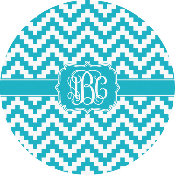 Custom Pixelated Chevron Multipurpose Round Labels - Custom Sized (Personalized)