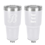 Pixelated Chevron 30 oz Stainless Steel Tumbler - White - Double-Sided (Personalized)