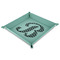 Pixelated Chevron 9" x 9" Teal Leatherette Snap Up Tray - MAIN