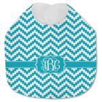 Pixelated Chevron Jersey Knit Baby Bib w/ Monogram