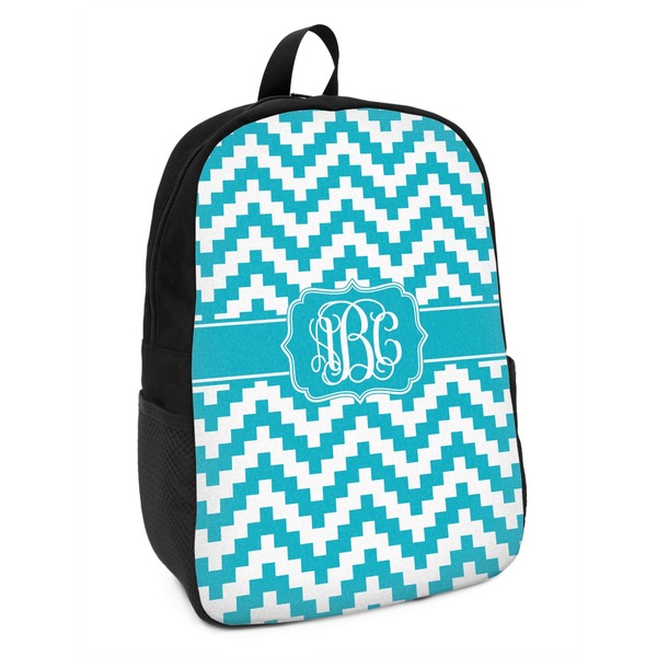 Custom Pixelated Chevron Kids Backpack (Personalized)