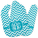 Pixelated Chevron Baby Bib w/ Monogram