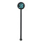 Pixelated Chevron Black Plastic 5.5" Stir Stick - Round - Single Stick