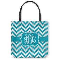 Pixelated Chevron Canvas Tote Bag - Large - 18"x18" (Personalized)