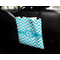 Pixelated Chevron Car Bag - In Use