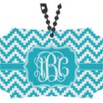 Pixelated Chevron Rear View Mirror Ornament (Personalized)