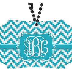 Pixelated Chevron Rear View Mirror Ornament (Personalized)