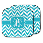 Pixelated Chevron Car Sun Shade - Two Piece (Personalized)