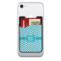 Pixelated Chevron 2-in-1 Cell Phone Credit Card Holder & Screen Cleaner (Personalized)