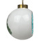 Pixelated Chevron Ceramic Christmas Ornament - Xmas Tree (Side View)