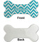 Pixelated Chevron Ceramic Flat Ornament - Bone Front & Back Single Print (APPROVAL)