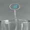 Pixelated Chevron Clear Plastic 7" Stir Stick - Oval - Main