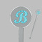 Pixelated Chevron Clear Plastic 7" Stir Stick - Round - Closeup