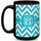 Pixelated Chevron Coffee Mug - 15 oz - Black Full