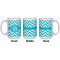 Pixelated Chevron Coffee Mug - 15 oz - White APPROVAL