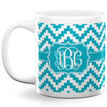 Pixelated Chevron 20 Oz Coffee Mug - White (Personalized)