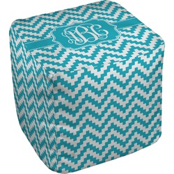 Pixelated Chevron Cube Pouf Ottoman (Personalized)