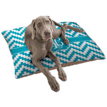 Pixelated Chevron Dog Bed - Large w/ Monogram