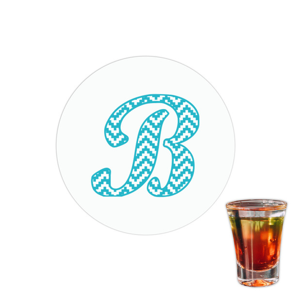 Custom Pixelated Chevron Printed Drink Topper - 1.5" (Personalized)