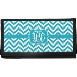 Pixelated Chevron Canvas Checkbook Cover (Personalized)