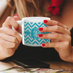 Pixelated Chevron Double Shot Espresso Cup - Single (Personalized)