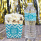 Pixelated Chevron French Fry Favor Box - w/ Water Bottle