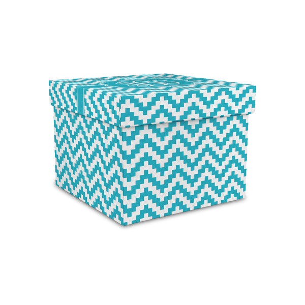 Custom Pixelated Chevron Gift Box with Lid - Canvas Wrapped - Small (Personalized)