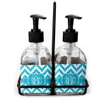 Pixelated Chevron Glass Soap & Lotion Bottles (Personalized)