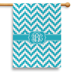 Pixelated Chevron 28" House Flag - Single Sided (Personalized)