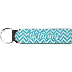 Pixelated Chevron Neoprene Keychain Fob (Personalized)