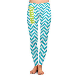 Pixelated Chevron Ladies Leggings - 2X-Large (Personalized)